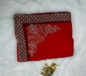 Georgette Swarovski Work Saree