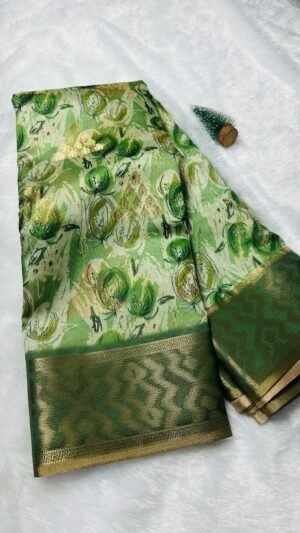 Printed Silk Blend Saree
