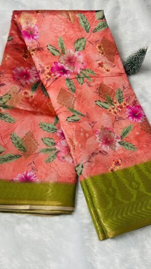 Printed Silk Blend Saree