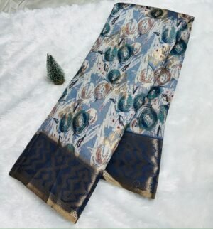 Printed Silk Blend Saree