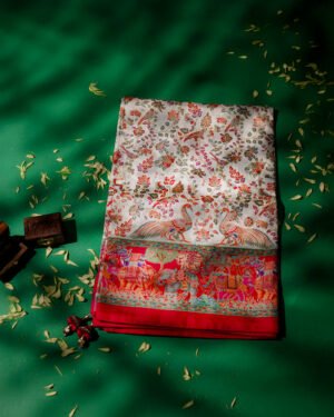 Hand Painted Dola Silk Saree