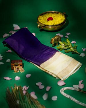 Crepe Silk Saree With Bentex Border