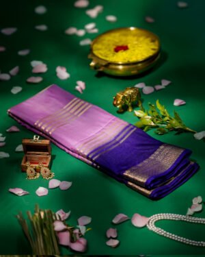 Crepe Silk Saree pink