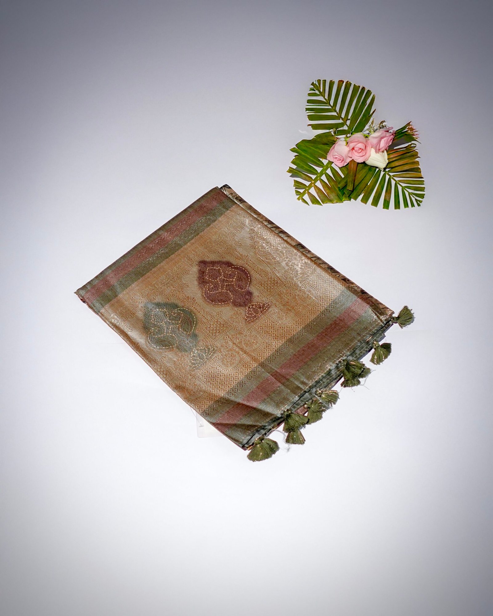 Designer Green Tussar Silk