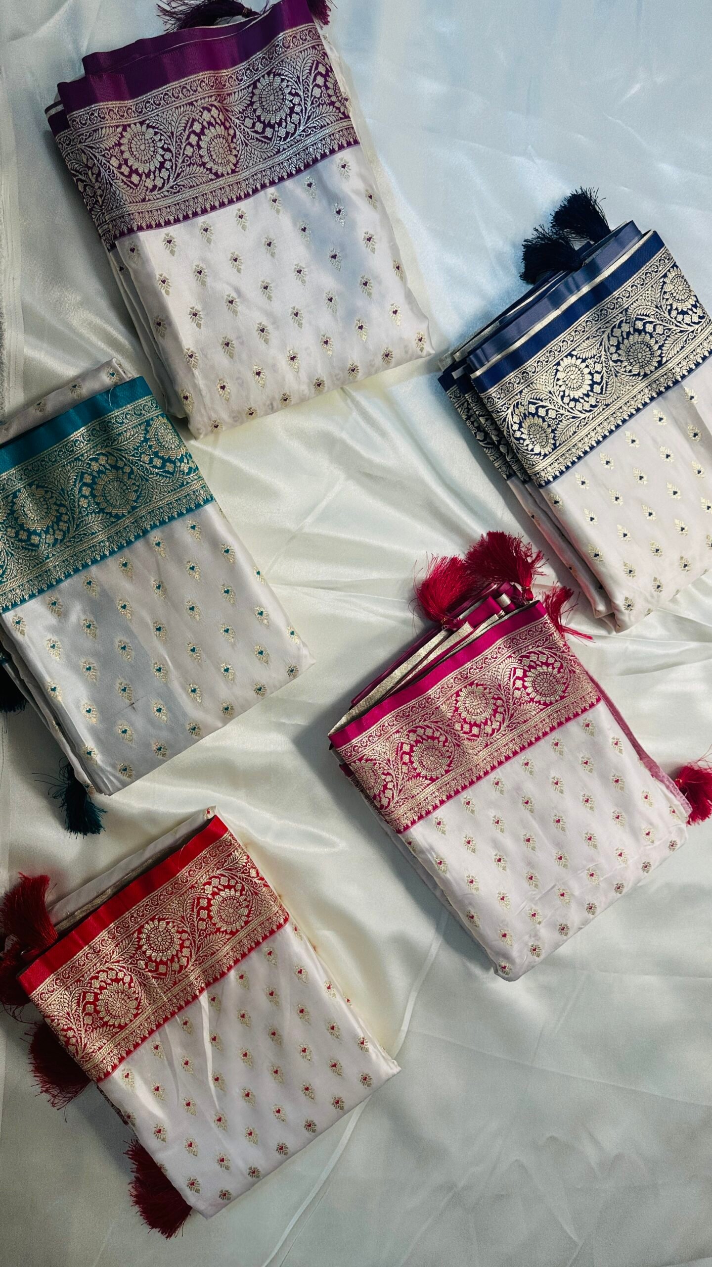 White banarasi mashru silk MTV